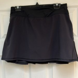 lululemon Black Tennis Skirt with Back Ruffle-Size 6Tall